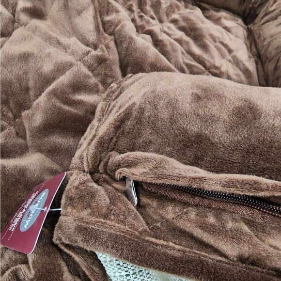 Chocolate Brown Burrow Bud Couch & Chair Protector Pet Bed - Picture 2 of 9